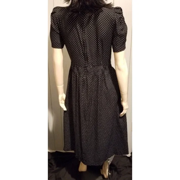 VTG 80s Jessica Howard Polka Dot Rockabilly Pinup Doll Dress - Picture 4 of 8